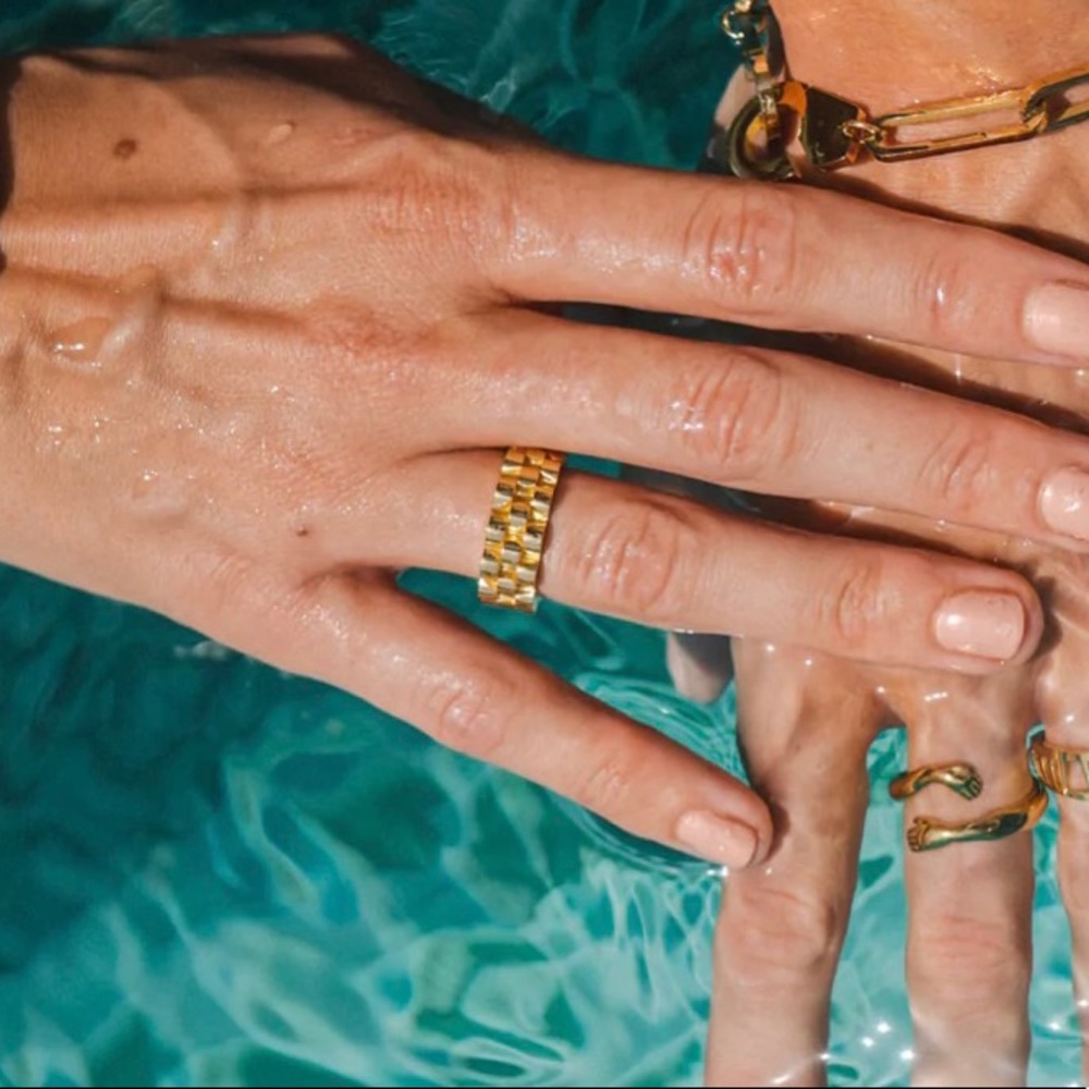 Waterproof chain gold plated ring - Picture 6 of 6